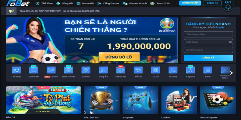 Fabet là nhà cái uy tín, điểm cá cược trực tuyến hàng đầu